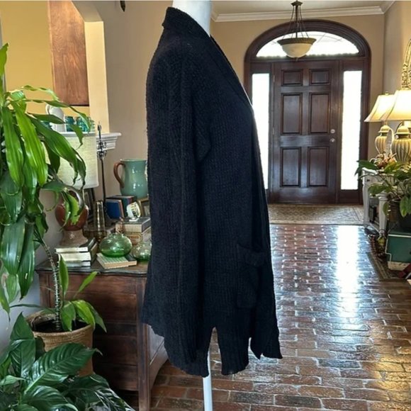 BAREFOOT DREAMS - Cozychic Lite Long Weekend Cardi in Black szS - Picture 8 of 15